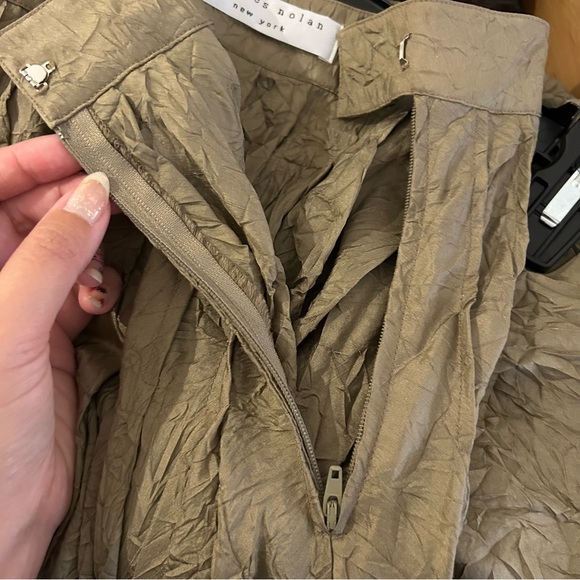 Charles Nolan Pleated Silk Midi Skirt - Picture 8 of 9